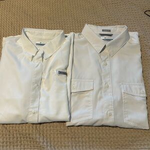Columbia Men's lightweight breathable white shirts